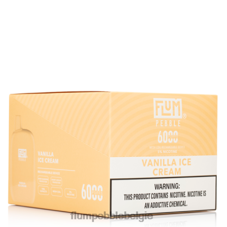 FLUM PEBBLES 6000 soesjes 10 pakjes 4864R85 vanille-ijs - Flum Pebble Belgie