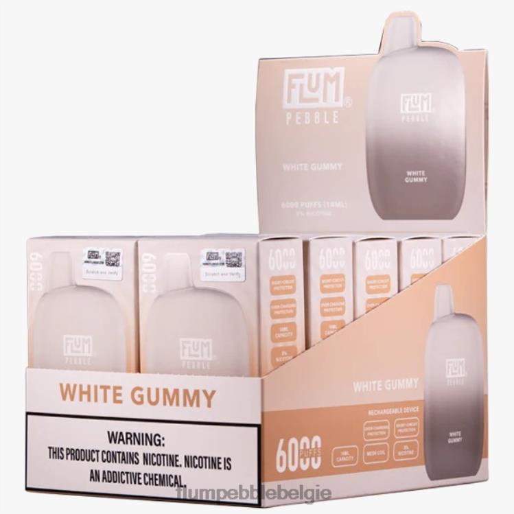FLUM PEBBLES 6000 soesjes 10 pakjes 4864R88 witte gom - Flum Pebble Vape Price