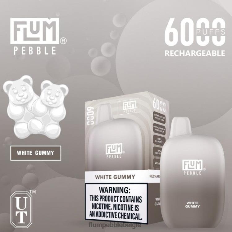 FLUM PEBBLES 6000 trekjes 4864R87 witte gom - Flum Pebble Vape Website