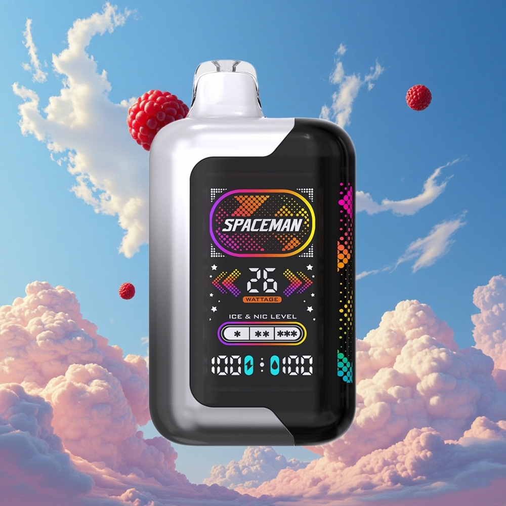 Braambes Framboos SPACEMAN SP40000 Wegwerp Vape 40000 Puffs 2.28" Ultra-Large LED Belgie Groothandel