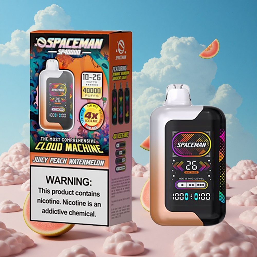 Zoete Perzik Watermeloen SMOK SPACEMAN SP40000 40000 Puffs 20ml eLiquid Belgie Groothandel