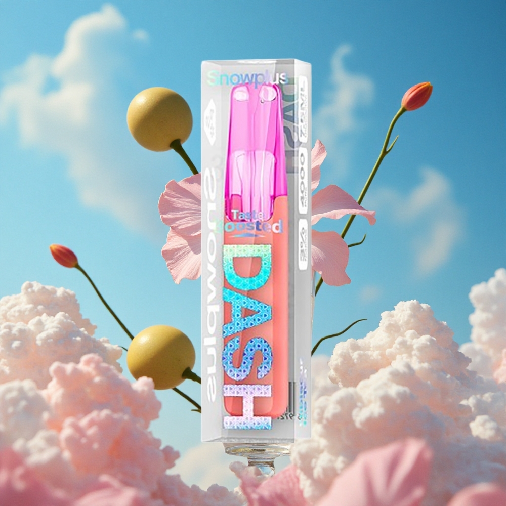 Hibiscus IJsthee Snowplus Dash 4000 Puffs 7.5 ml Keramiek Belgie Groothandel