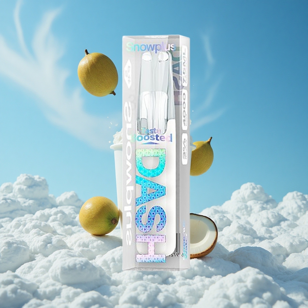 Kokosnoot Water Snowplus Dash 4000 Puffs Keramische Atomizer Belgie Groothandel