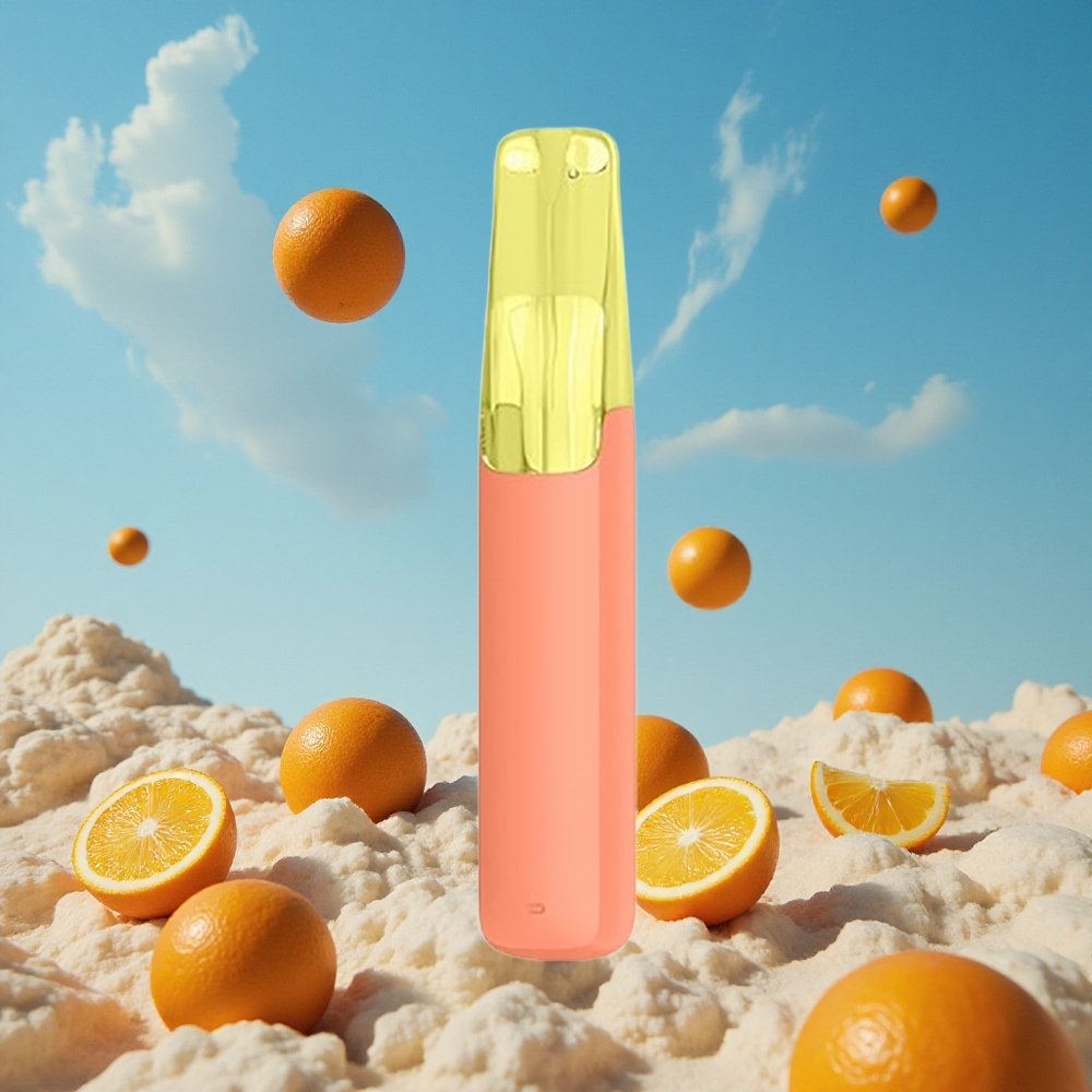 Oranje Frisdrank Snowplus Dash 4000 Puffs Keramische Belgie Groothandel