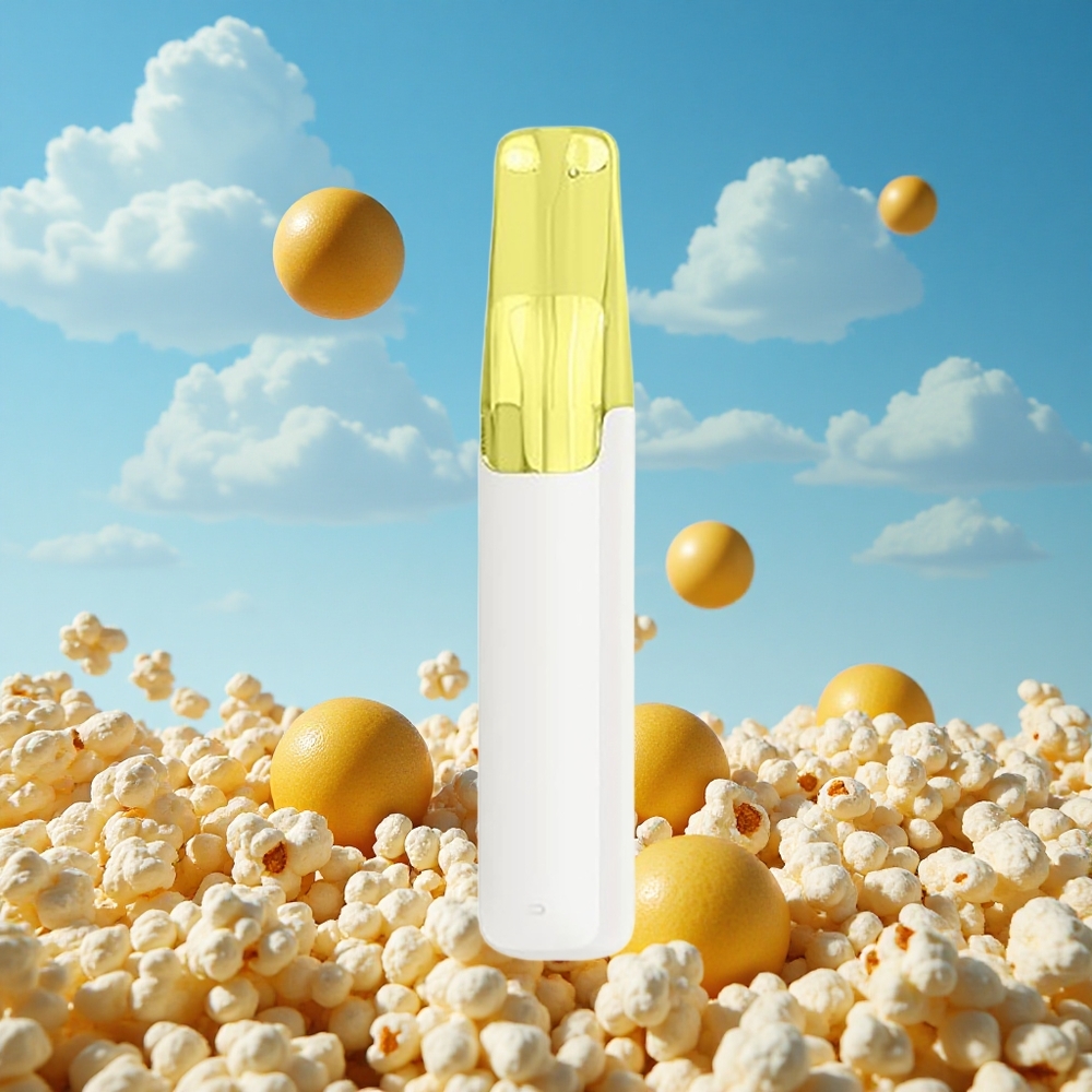 Vanille Popcorn Snowplus Dash 4000 Puffs Keramische Atomizer Belgie Groothandel