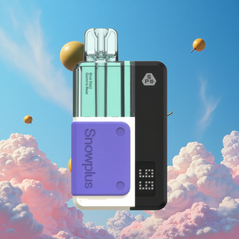 Blauwe Razz Gummybeer Snowplus Swift 15000 Puffs Dubbele Mesh Spoel Belgie Groothandel