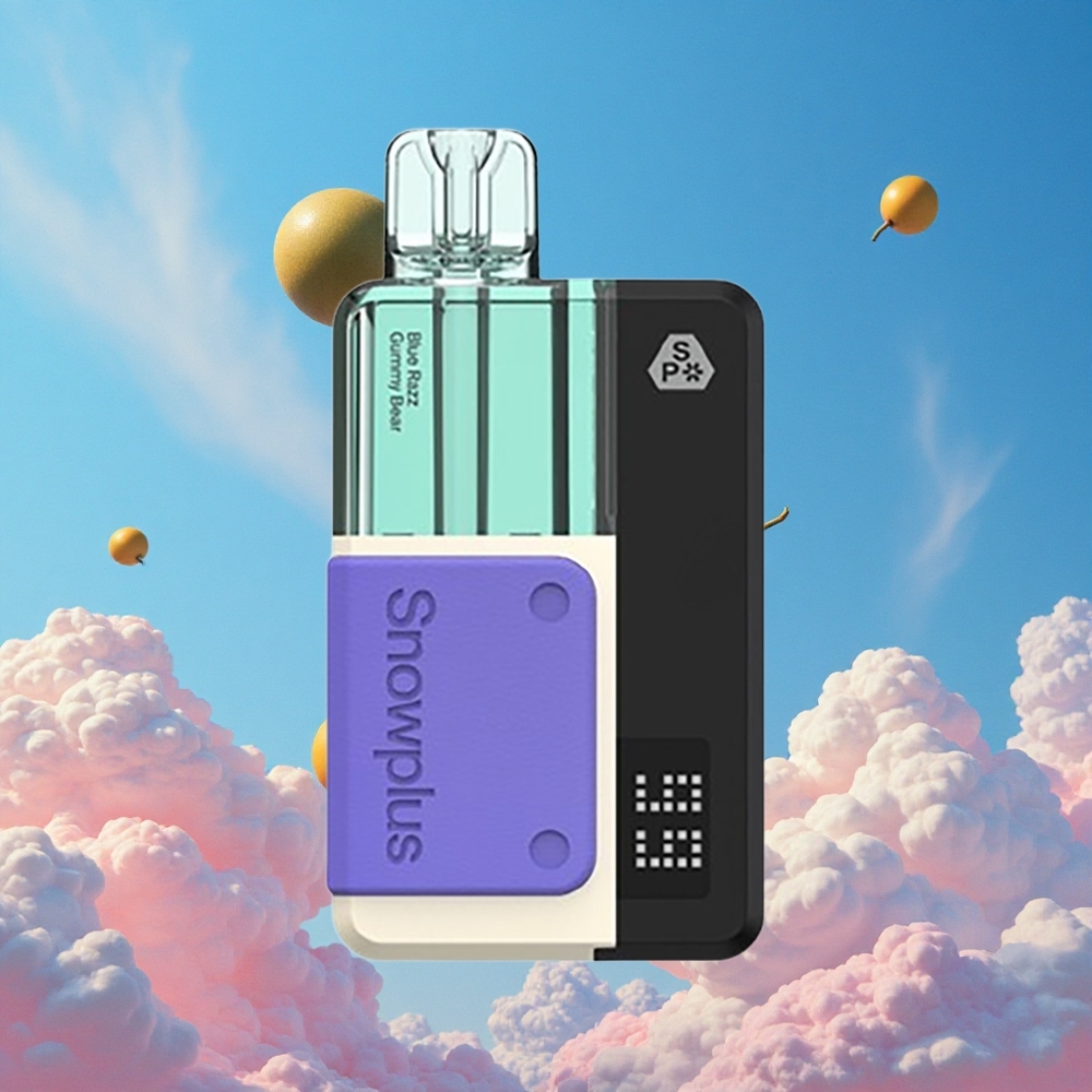 Blauwe Razz Gummi Beer Snowplus Swift 5000 Puffs Dubbele Mesh Spoel Belgie Groothandel