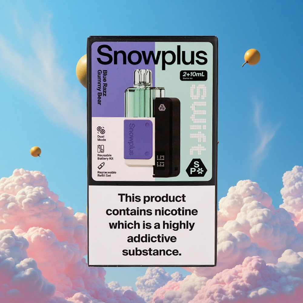 Blauwe Razz Gummi Beer Snowplus Swift 5000 Puffs Dubbele Mesh Spoel Belgie Groothandel
