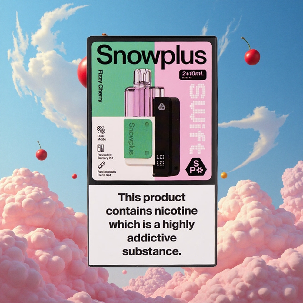 Bruisende Kers Snowplus Swift 5000 Puffs Dubbele Mesh Spoel Belgie Groothandel