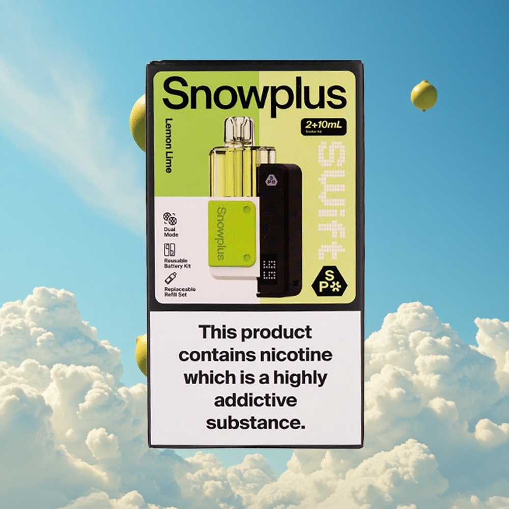 Citroen Limoen Snowplus Swift 5000 Puffs Dubbele Mesh Spoel Belgie Groothandel