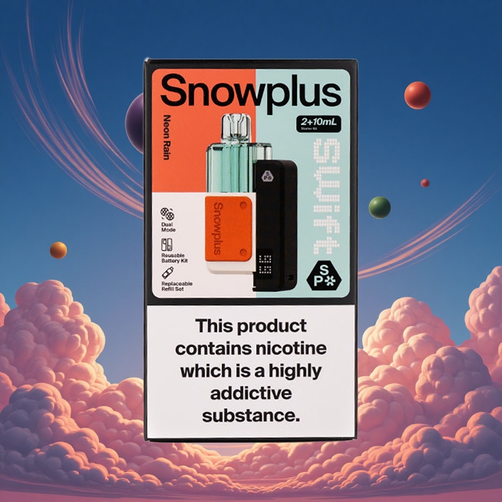 Neon Regen Snowplus Swift 5000 Puffs Dubbele Mesh Spoel Belgie Groothandel