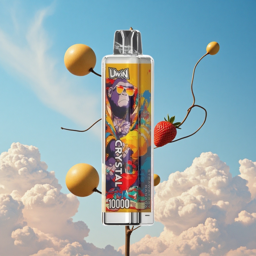 Aardbei Banaan UWIN Crystal 10000 Sigaretten 18ml Belgie Groothandel