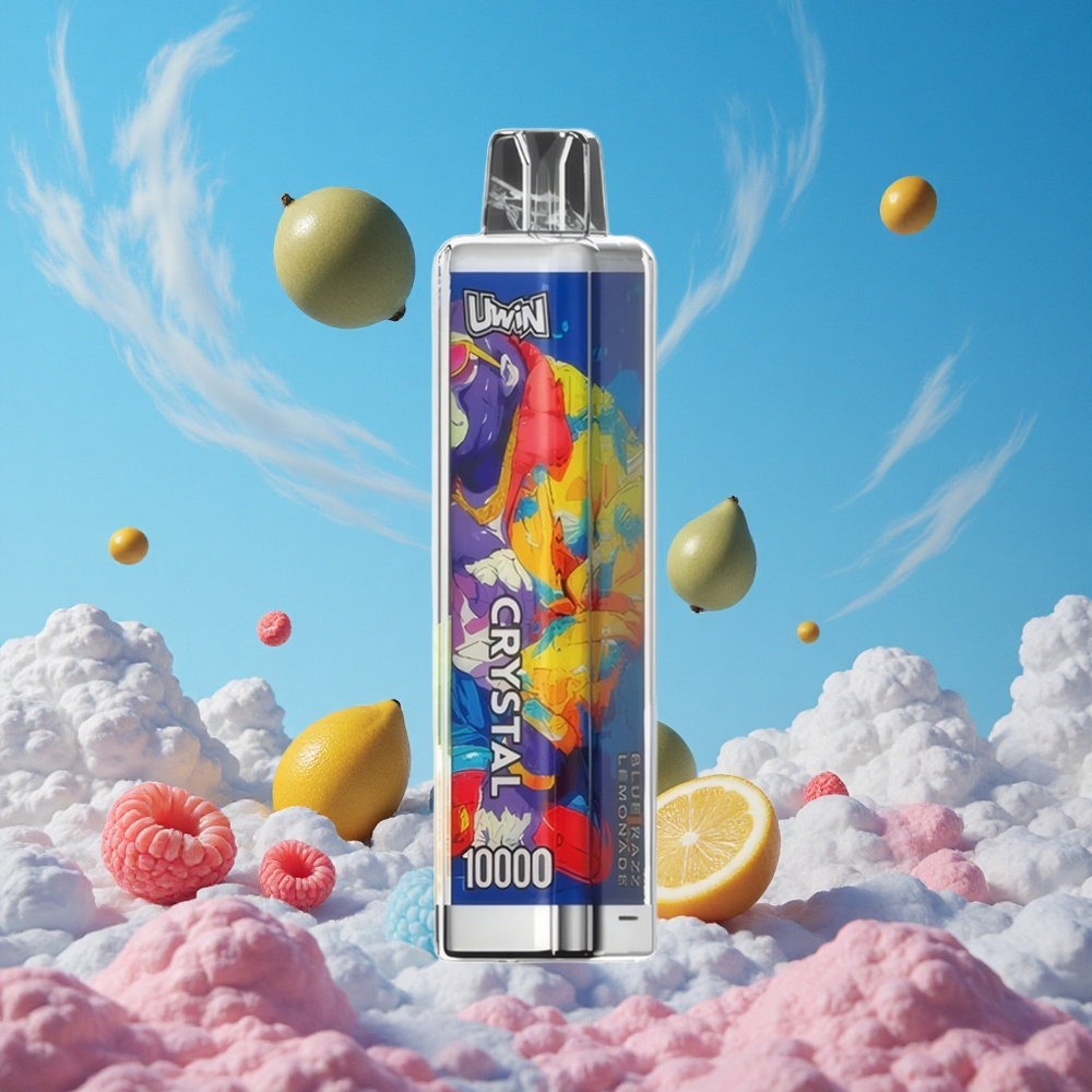 Blauwe Framboos Limonade UWIN Crystal 10000 Puffs 18ml Belgie Groothandel