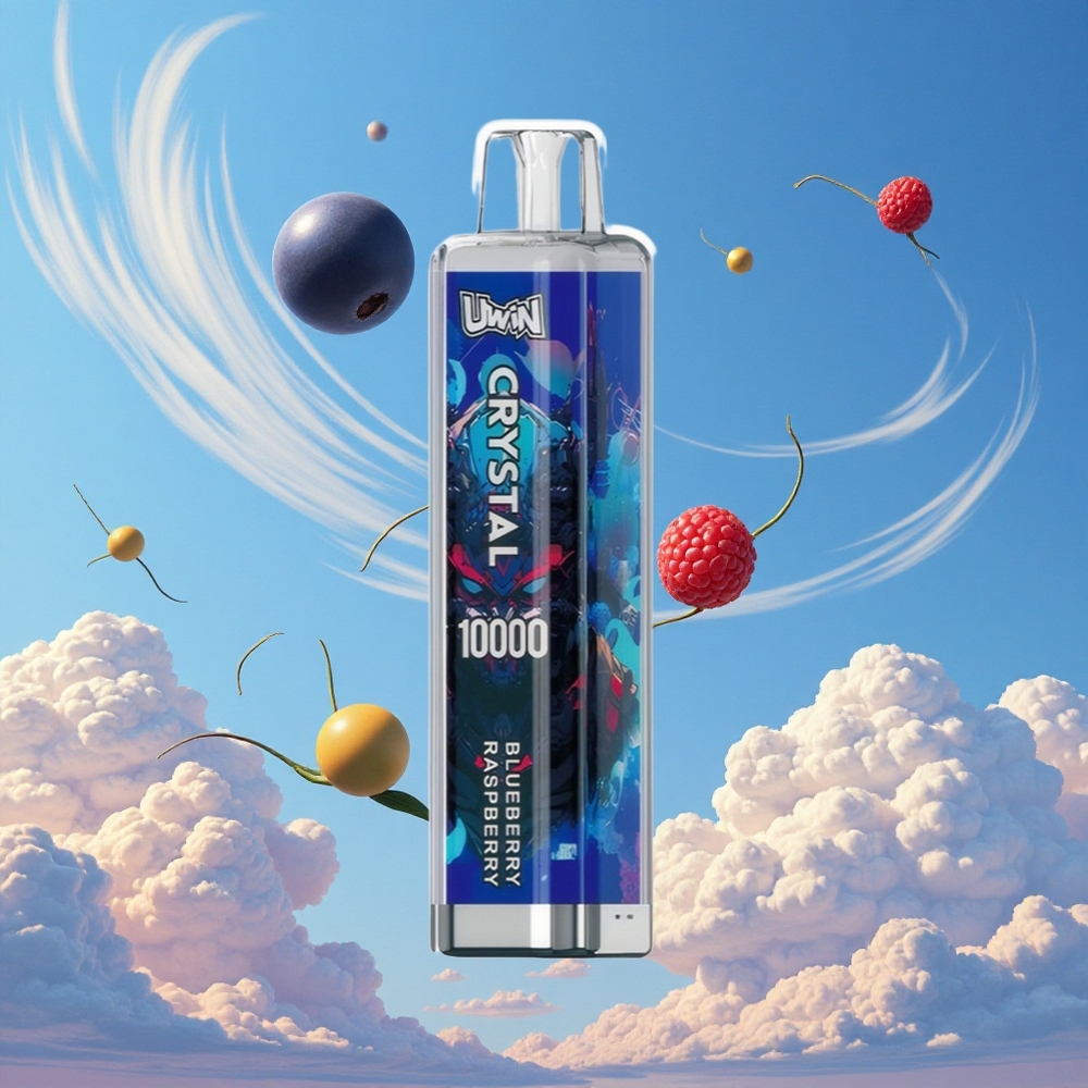 Bosbes Framboos UWIN Crystal 10000 Puffs 18ml Belgie Groothandel