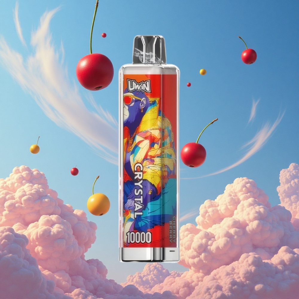Kers Bes UWIN Crystal 10000 Puffs 18ml Belgie Groothandel