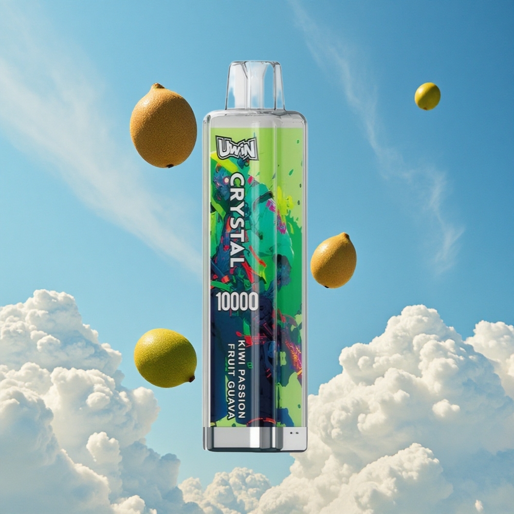 Kiwi Passievrucht Guave UWIN Crystal 10000 Puffs 18ml Belgie Groothandel