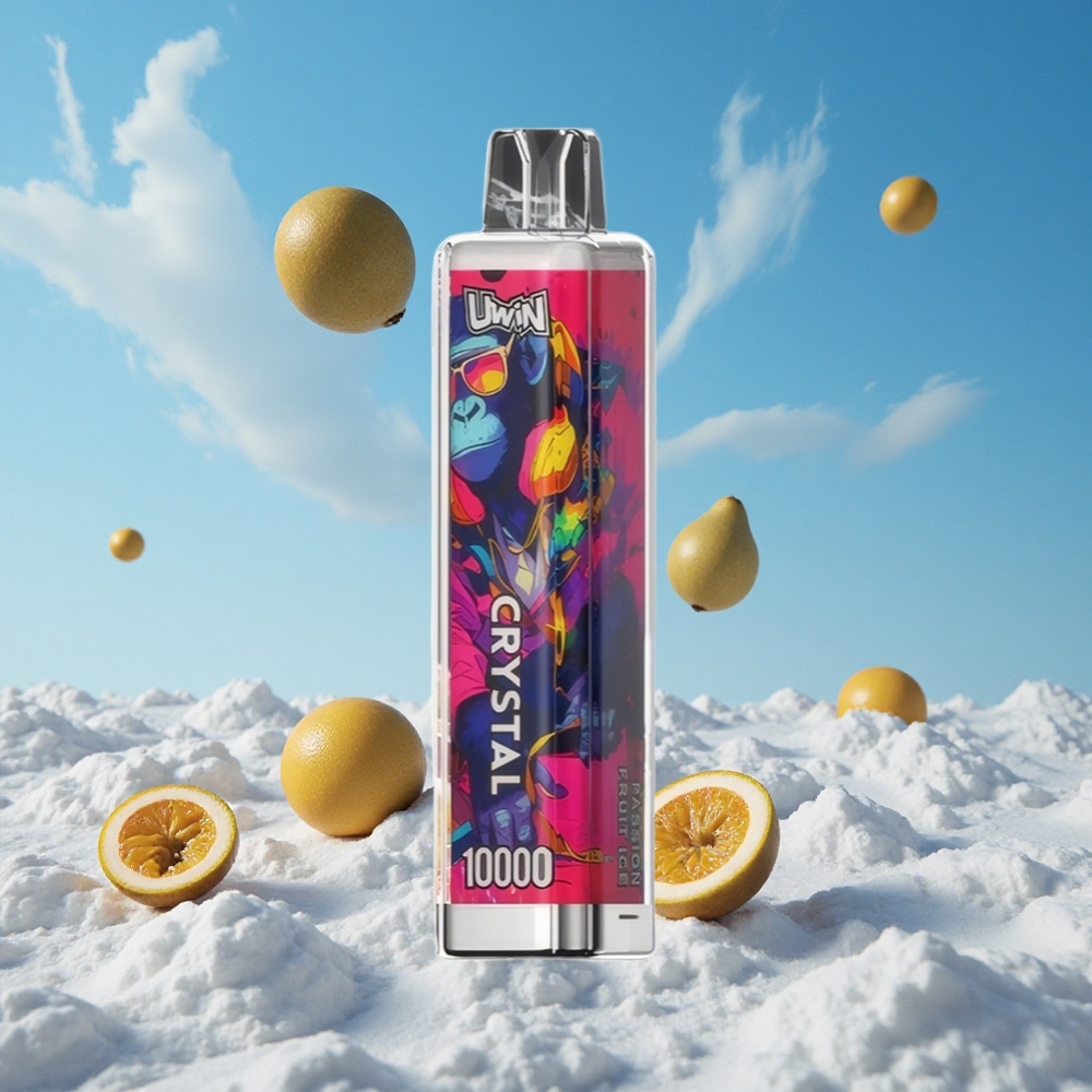 Passievrucht IJs UWIN Crystal 10000 Puffs 18ml Belgie Groothandel