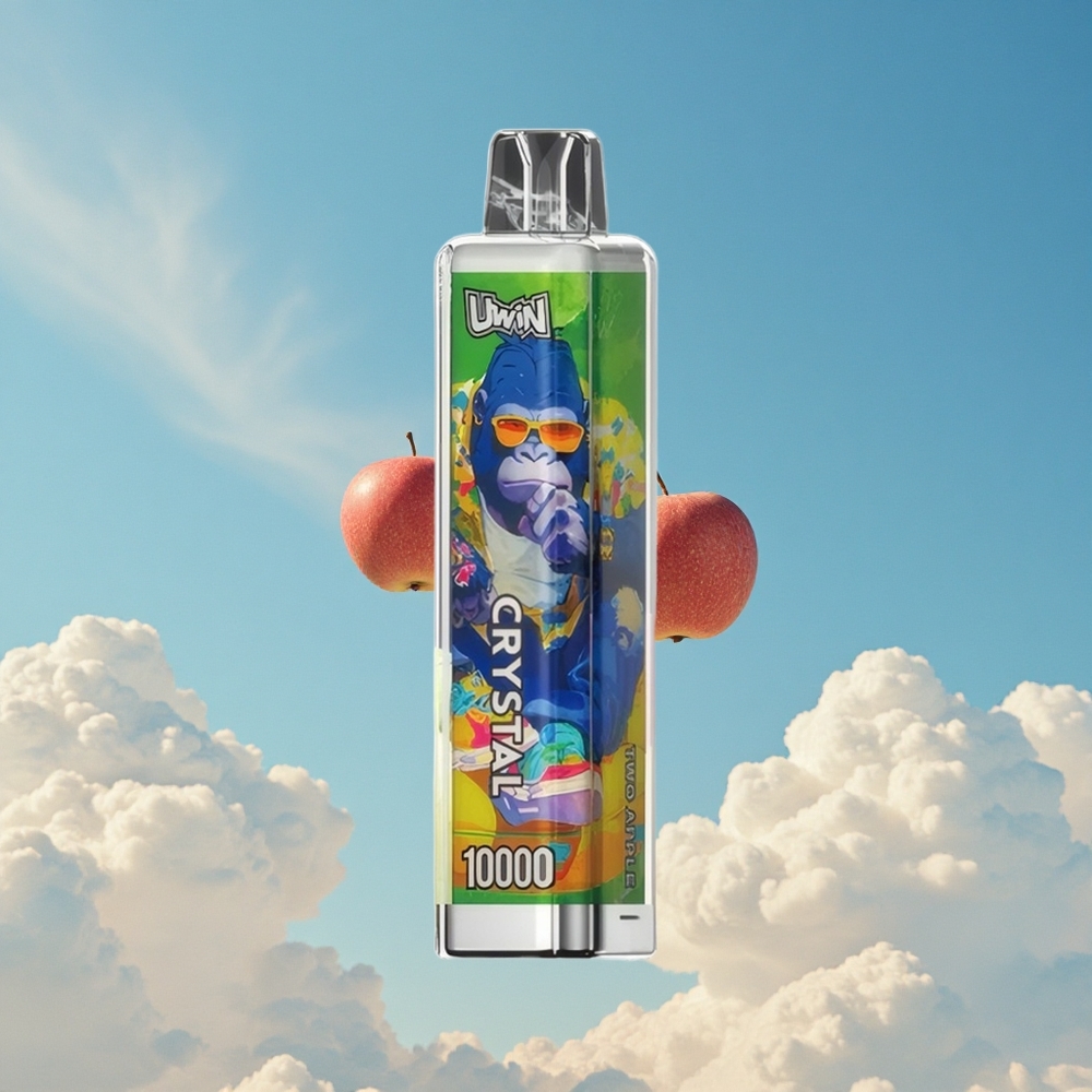 Twee Appel UWIN Crystal 10000 Puffs 18ml Belgie Groothandel