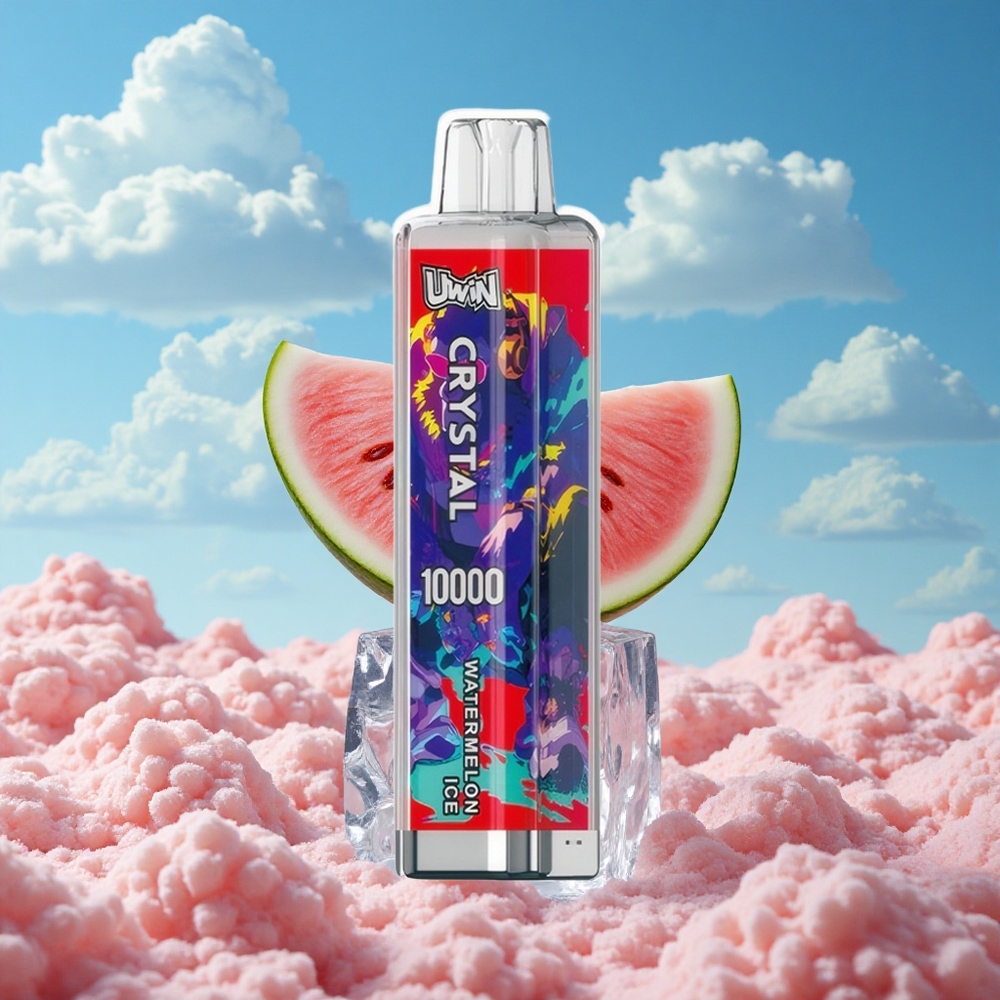 Watermeloen IJs UWIN Crystal 10000 Puffs 18ml Belgie Groothandel