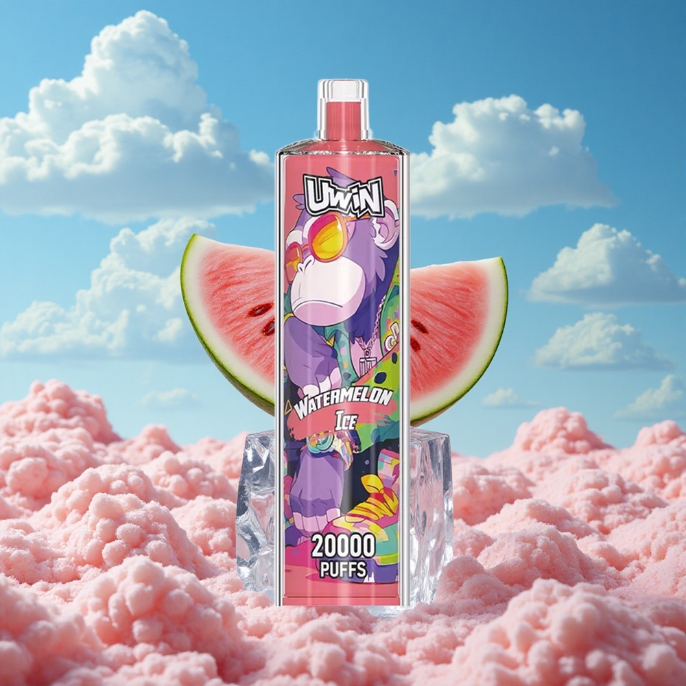 Watermeloen IJs Uwin Shisha Hookah Crystal 20000 Puffs Oplaadbaar Ontwerp Belgie Groothandel