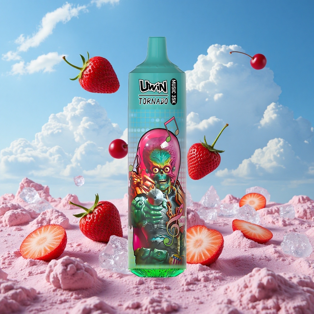 Aardbei Framboos Kers IJs Uwin Tornado 35000 Puffs Oplaadbare Belgie Groothandel