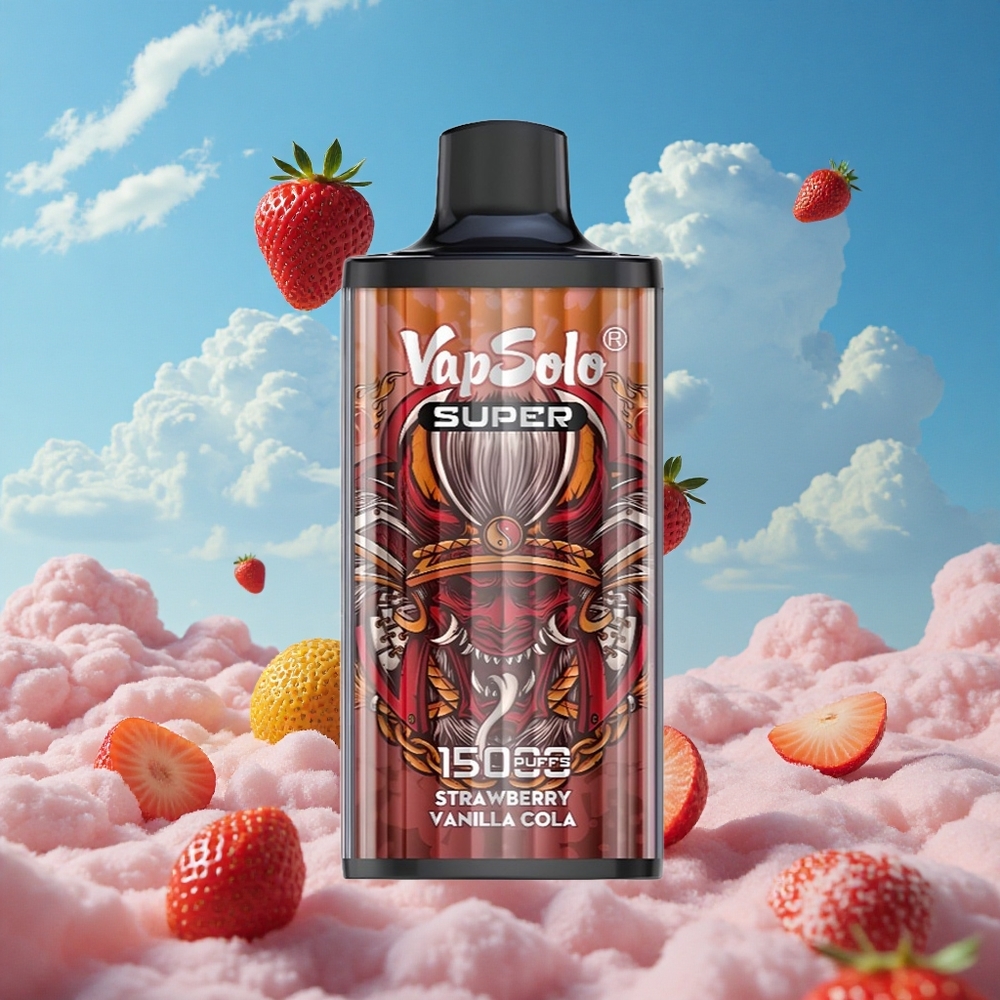 Aardbei Vanille Cola Vapsolo Super 15000 puffs 40ml e-vloeistof Belgie Groothandel