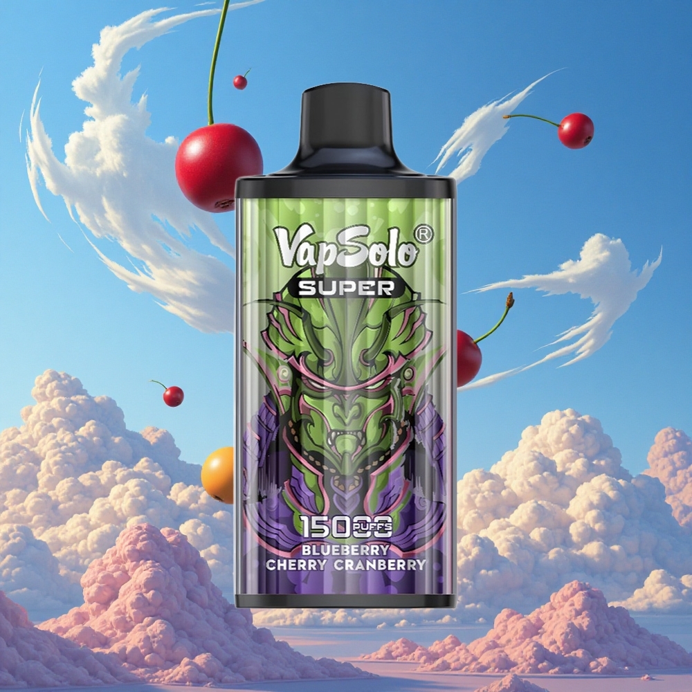 Blauwe Bes Kers Veenbes Vapsolo Super 15000 Puffs 40ml Belgie Groothandel