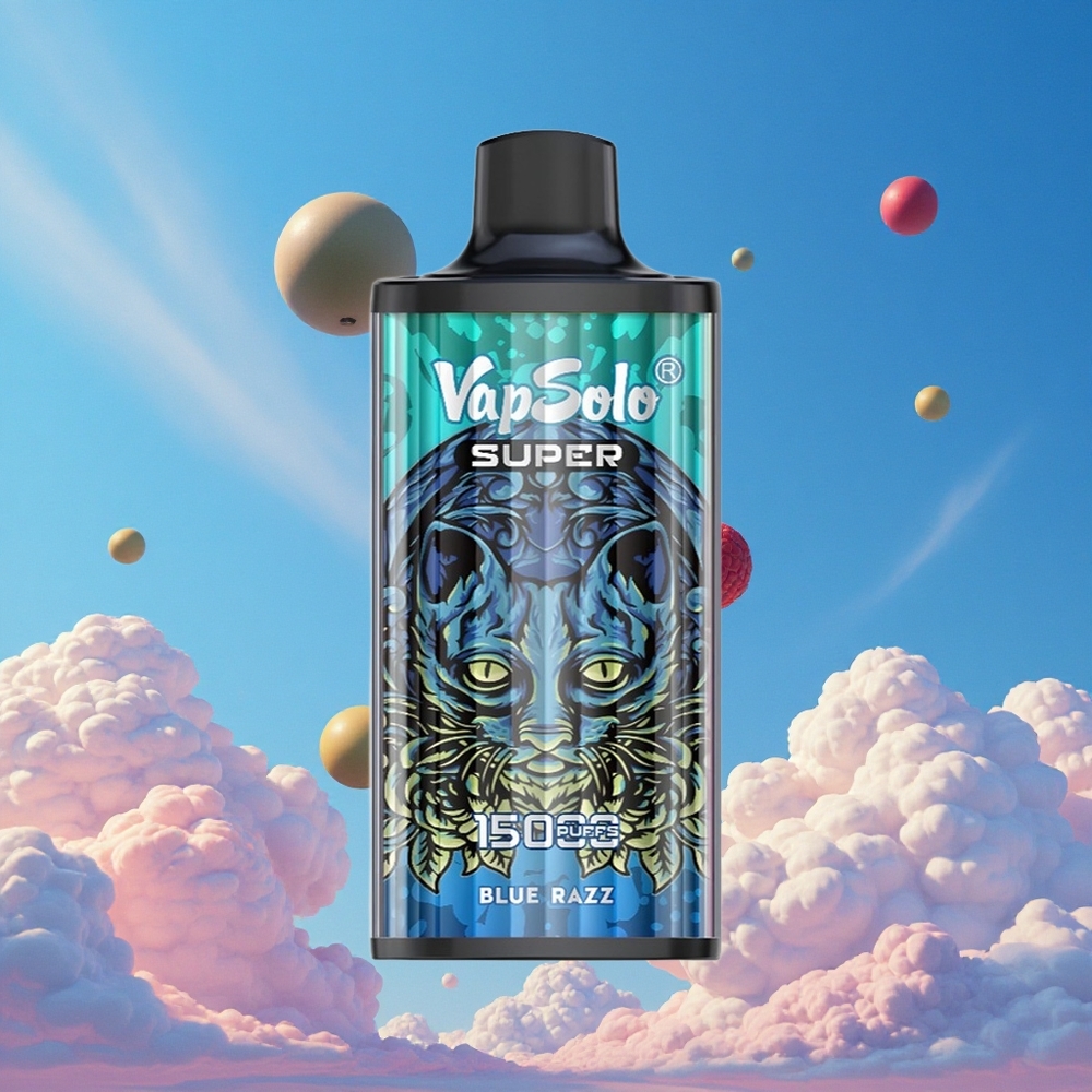 Blauwe Framboos Vapsolo Super 15000 Puffs 40ml Belgie Groothandel