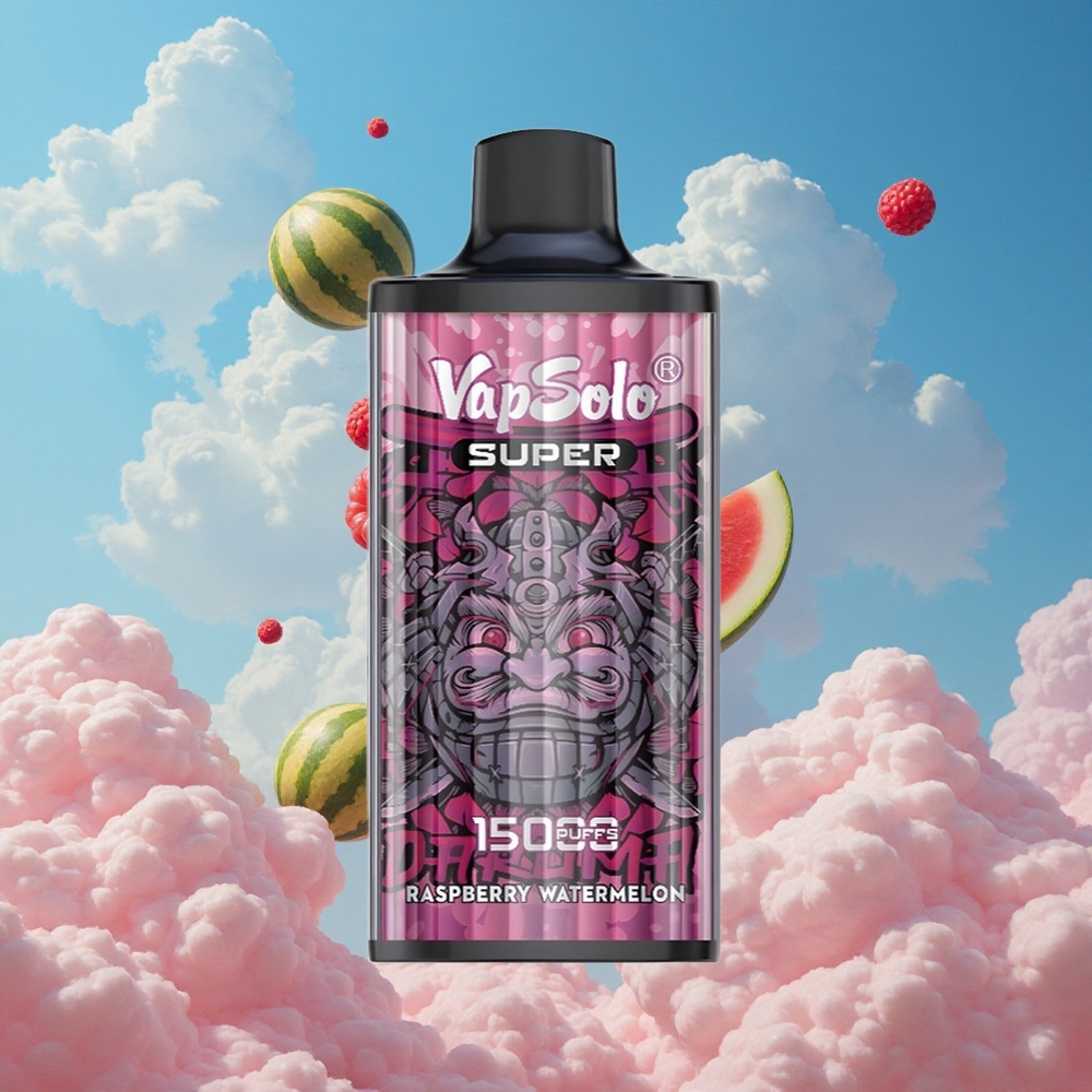 Framboos Watermeloen Vapsolo Super 15000 Puffs 40ml Belgie Groothandel