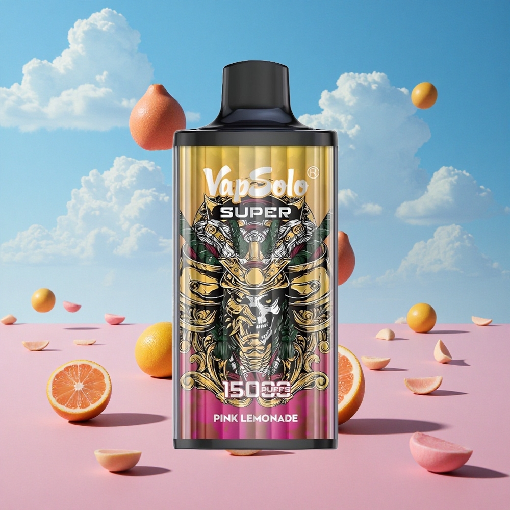 Roze Citroen Vapsolo Super 15000 Puffs 40ml e-vloeistof Belgie Groothandel