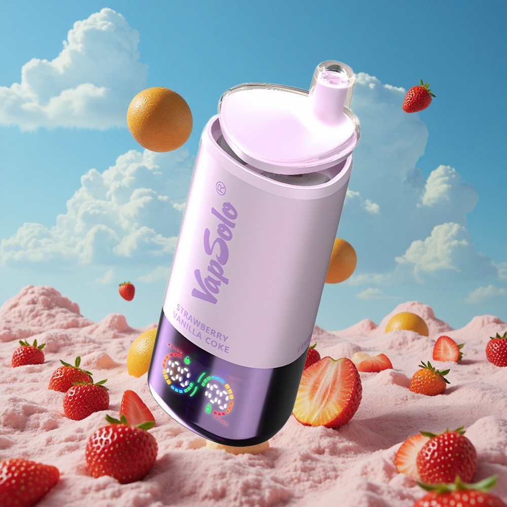 Aardbei Vanille Cola VapSolo Triple 30000 Puffs Wegwerp Vape 40ml Belgie Groothandel