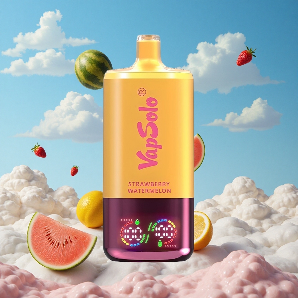 Aardbei Watermeloen & Citroen Perzik VapSolo Triple 30000 Puffs 40ml Belgie Groothandel