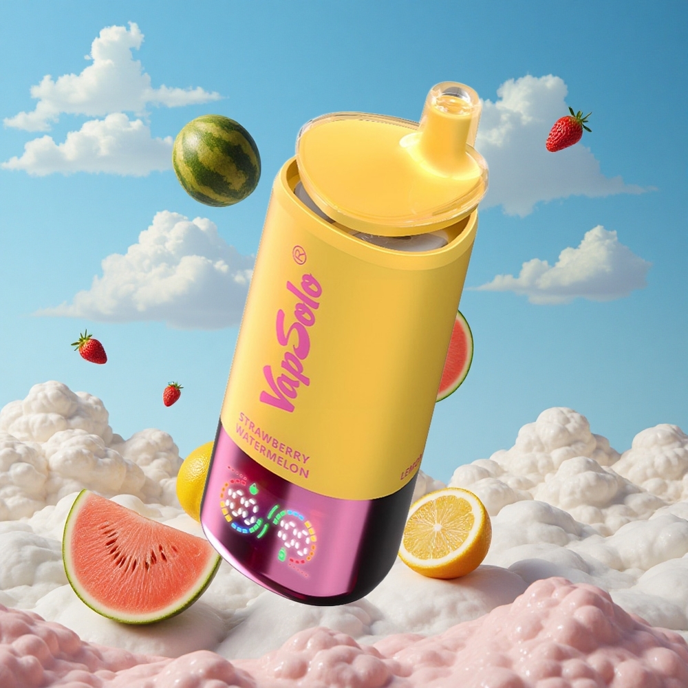 Aardbei Watermeloen & Citroen Perzik VapSolo Triple 30000 Puffs 40ml Belgie Groothandel