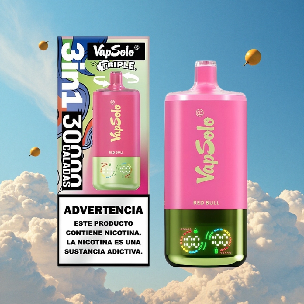 Rode Stier VapSolo Triple 30000 Puffs 40ml Belgie Groothandel
