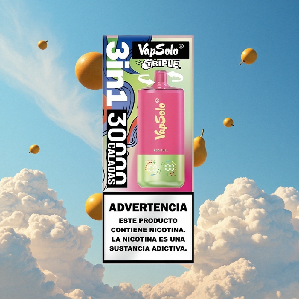 Rode Stier VapSolo Triple 30000 Puffs 40ml Belgie Groothandel