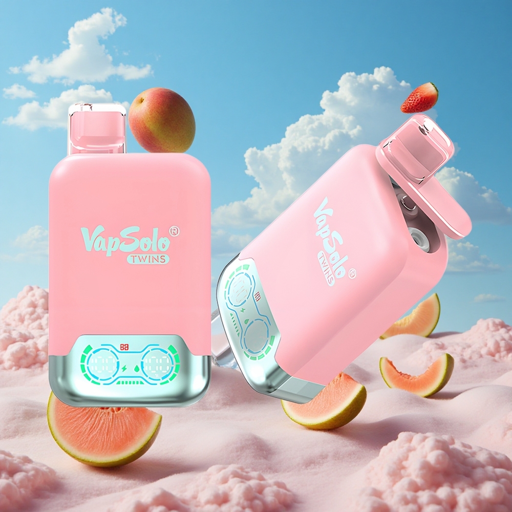 Aardbei IJs & Mango Perzik Watermeloen Vapsolo Twins 20000 Puffs 40ml Belgie Groothandel