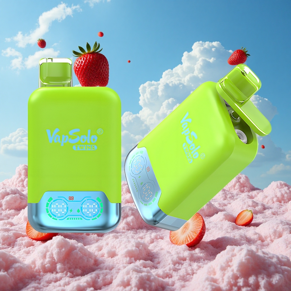 Aardbei Kiwi & Aardbei Framboos Kers Ijs Vapsolo Twins 20000 Puffs 40ml Belgie Groothandel
