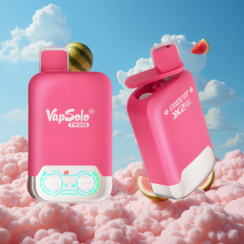 Aardbei Watermeloen & Gummybeer Vapsolo Twins 20000 Puffs 40ml Belgie Groothandel