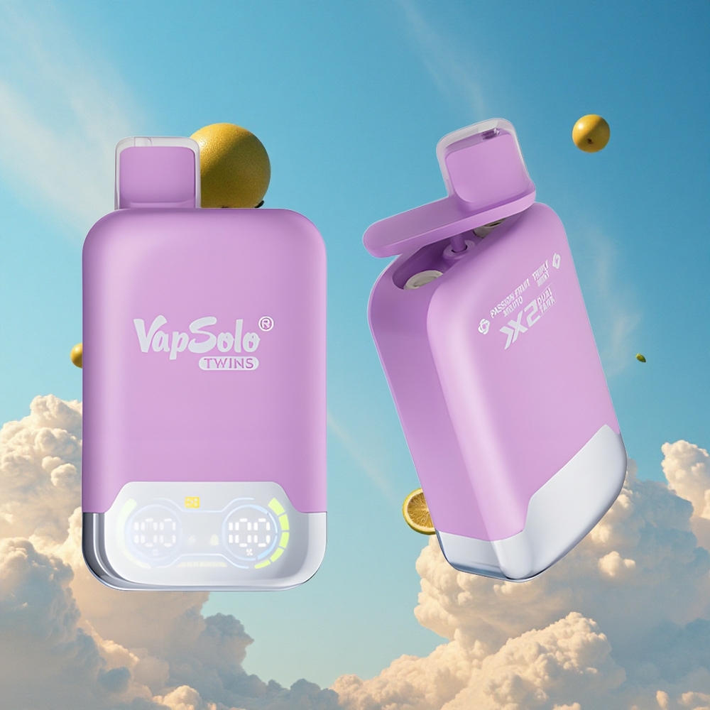 Passievrucht Mojito & Drievoudige Munt Vapsolo Twins 20000 Puffs Wegwerp Vape 40 ml Belgie Groothandel