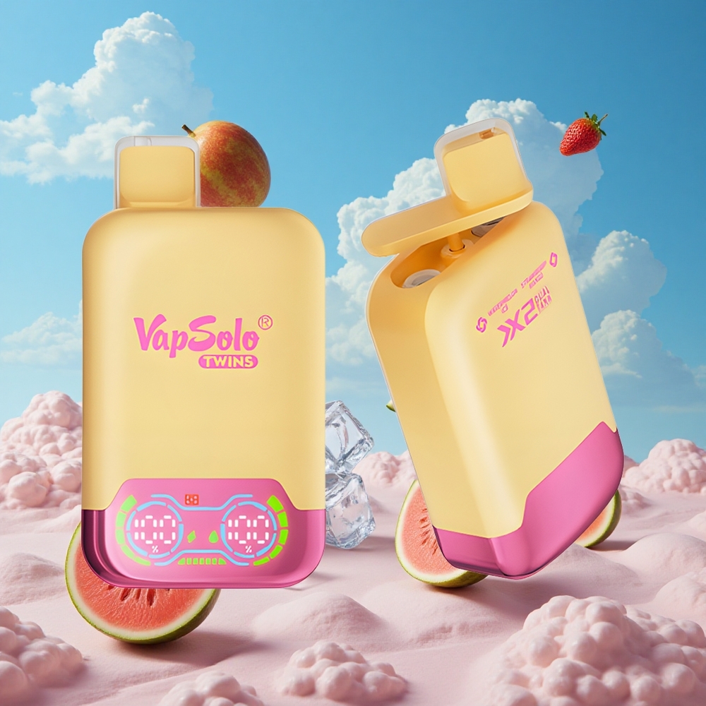 Watermeloen IJs & Aardbei Mango Vapsolo Twins 20000 Puffs 40 ml Belgie Groothandel