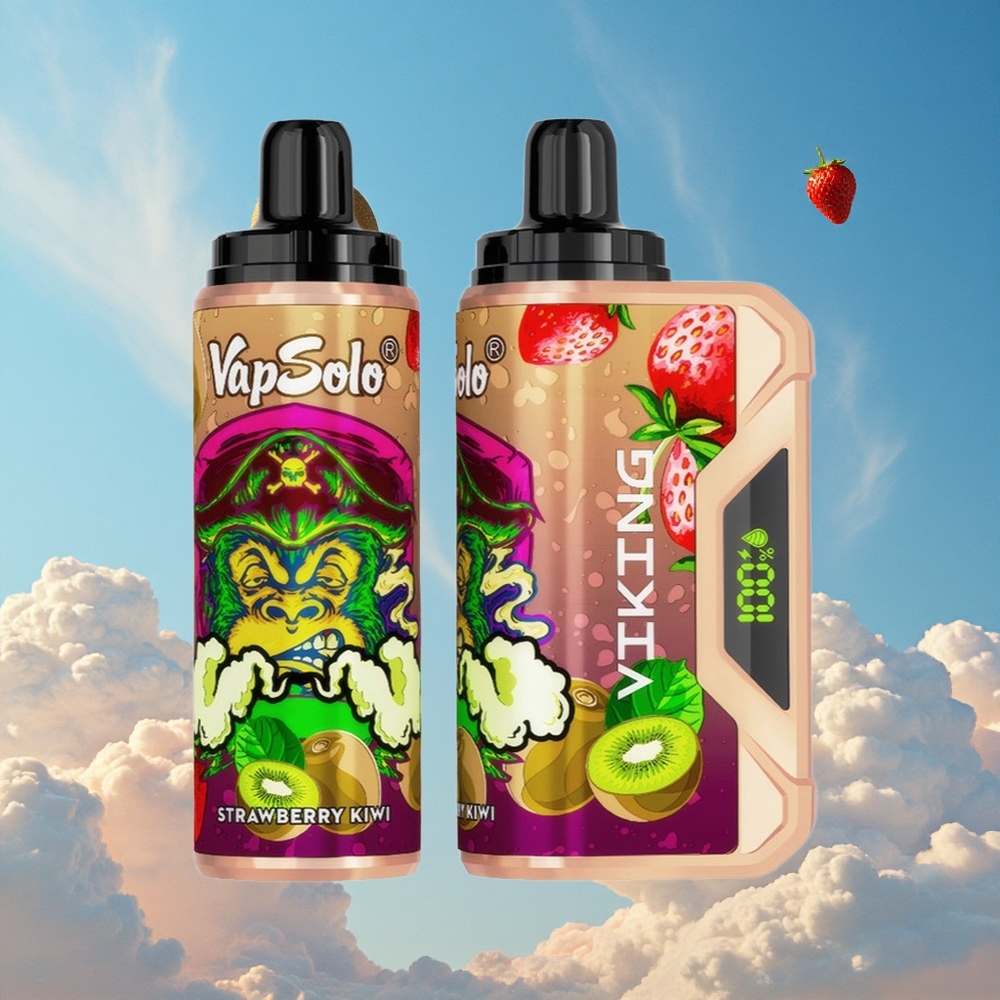 Aardbei Kiwi VapSolo VIKING 12000 Puffs 22ml Wegwerp Vape Belgie Groothandel