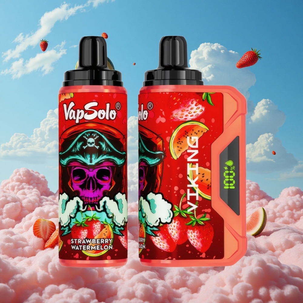 Aardbei Watermeloen VapSolo VIKING 12000 Puffs 22ml Belgie Groothandel