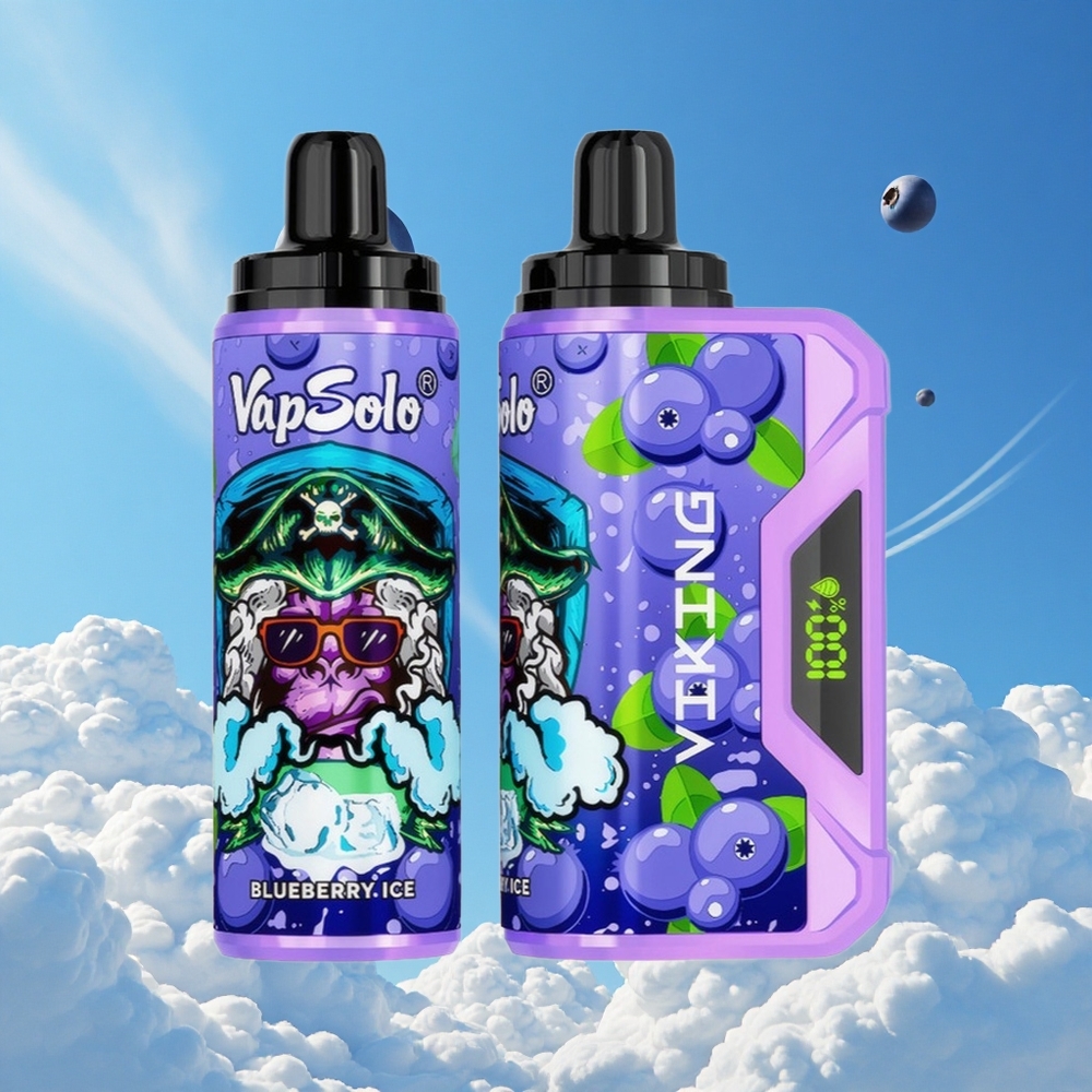 Bosbes VapSolo VIKING 12000 Puffs 22ml Led Display Belgie Groothandel