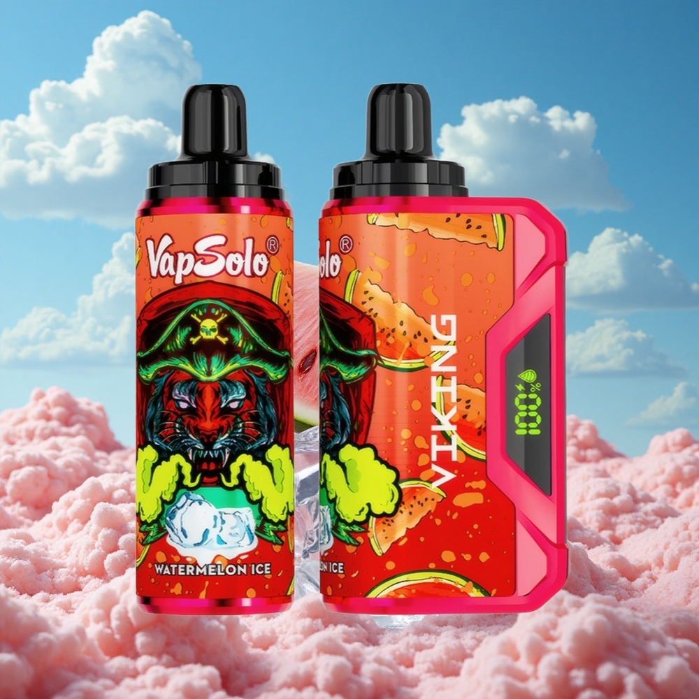 Watermeloen IJs VapSolo VIKING 12000 Puffs Wegwerp Vape met 22ml Vloeistof Belgie Groothandel