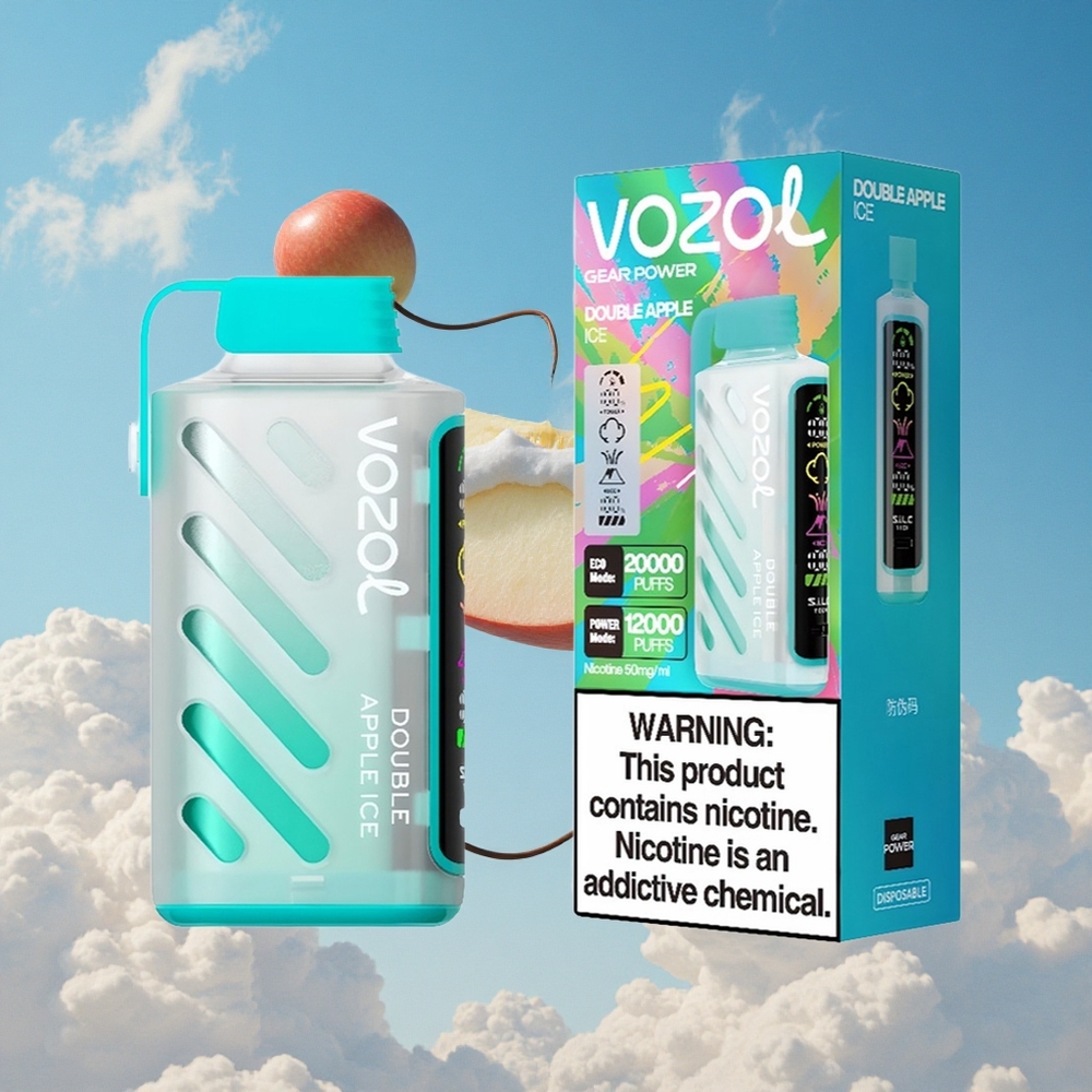 Dubbele Appel IJs VOZOL Gear Power 20000 Puffs Dubbele Mesh Spoel Coil Belgie Groothandel