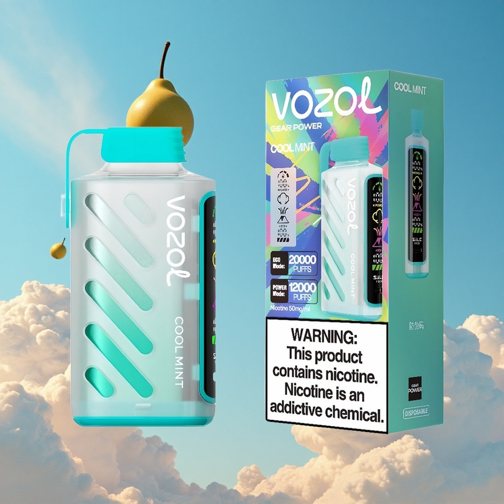 Koel Munt VOZOL Gear Power 20000 Puffs 20mL Belgie Groothandel