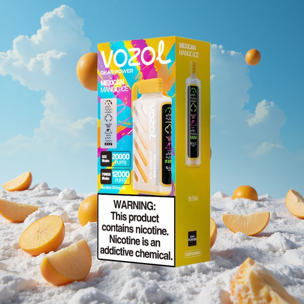 Mexicaanse Mango Ijs VOZOL Gear Power 20000 Puffs Dubbele Mesh Spoel Coil Belgie Groothandel