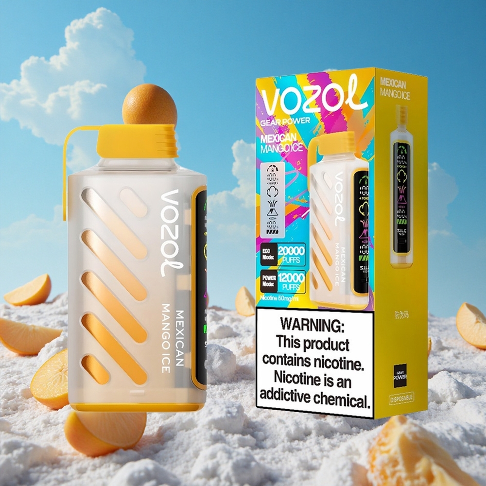 Mexicaanse Mango Ijs VOZOL Gear Power 20000 Puffs Dubbele Mesh Spoel Coil Belgie Groothandel