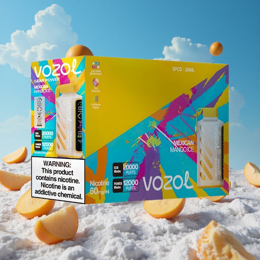 Mexicaanse Mango Ijs VOZOL Gear Power 20000 Puffs Dubbele Mesh Spoel Coil Belgie Groothandel