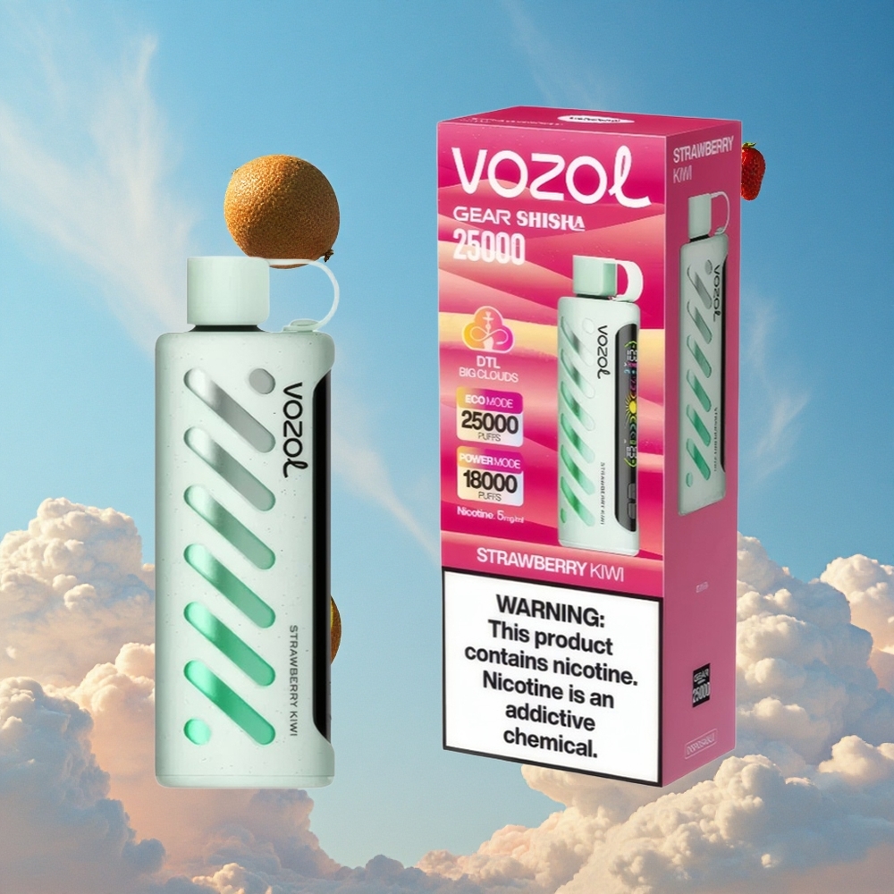 Aardbei Kiwi VOZOL Gear 25000 Puffs Dubbele Mesh Spoel Belgie Groothandel